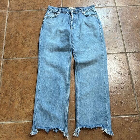 NWT We the Free Maggie Ripped Crop Straight Leg Jeans size 24” - Picture 5 of 10